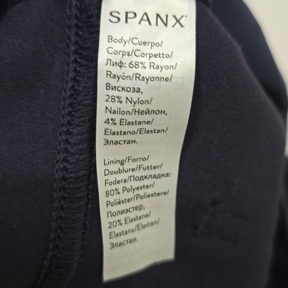 Spanx Back pockets Skinny Navy Blue Pants Sz M - Picture 9 of 9